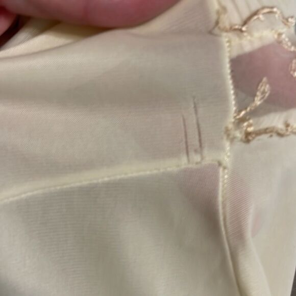 Vintage Nylon Nightgown, aesthetic, Beige, cream, Dress, Slip, Small - Picture 13 of 13